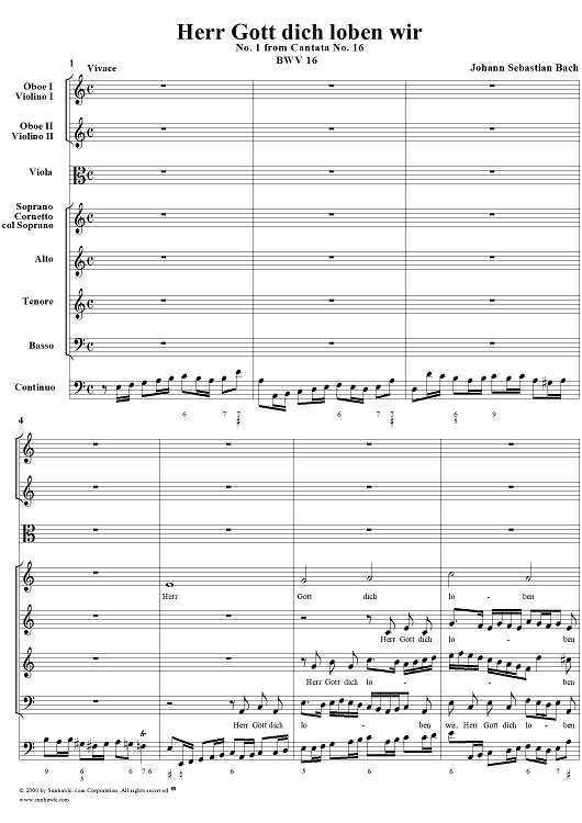 Choral from Cantata No. 16  ("Herr Gott dich loben wir")