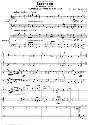 Serenade for String Orchestra. Part 1. Pezzo in forma di Sonatina