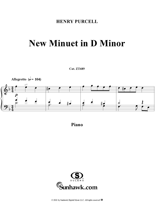New Minuet in D Minor