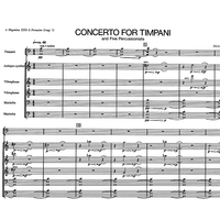Concerto for Timpani and Five Percussionists - Study Score