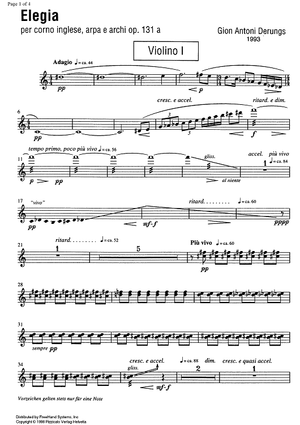 Elegia Op.131a - Violin 1