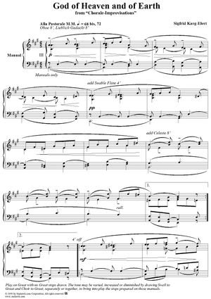 God of Heaven and of Earth - From "Chorale-Improvisations" Op. 65
