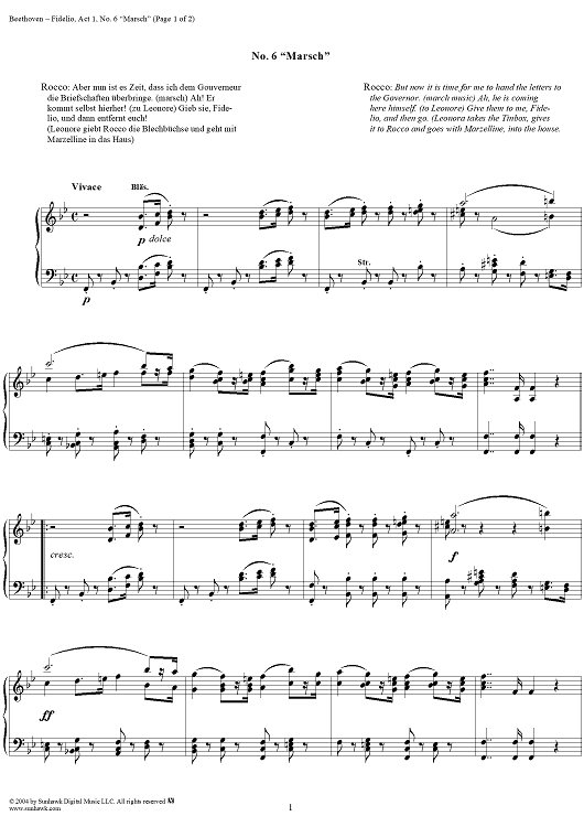 Fidelio, Op. 72, No. 6: Marsch