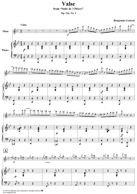 Valse, Op. 116, No. 3 - Piano Score