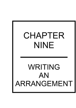 Chapter 9: Writing an Arrangement, Part 1
