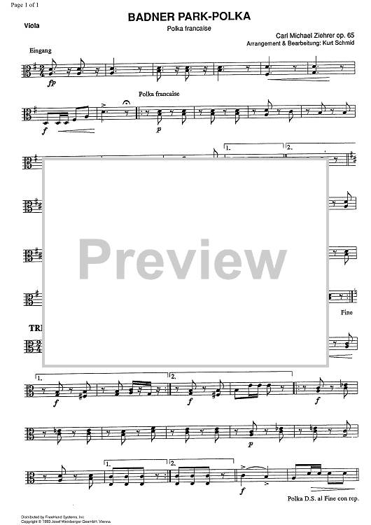 Badner Park Polka Op.65 - Viola