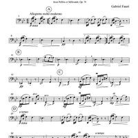 Sicilienne - from Pelléas et Mélisande, Op. 78 - Part 4 Cello or Bassoon
