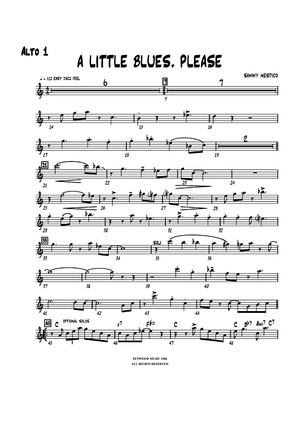 A Little Blues, Please - Alto Sax 1