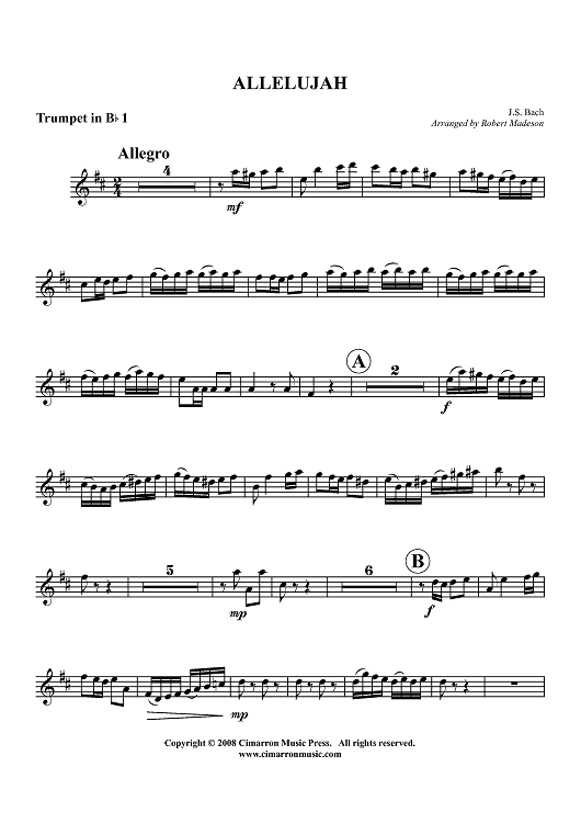Allelujah - Trumpet 1 in Bb