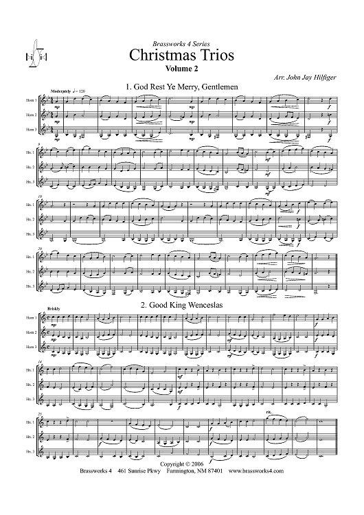 Christmas Trios, Volume 2 - Score