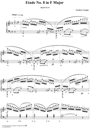 Etude Op. 10, No. 8 in F Major