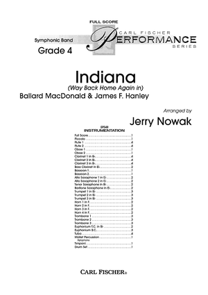 Indiana (Way Back Home Again in) - Score