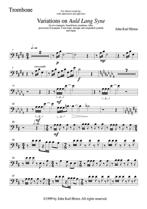 Variations on Auld Lang Syne - Trombone