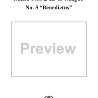Mass No. 2 in G Major, D167: No. 5, Benedictus