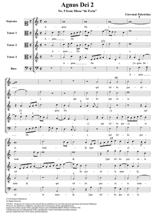 Agnus Dei 2 - No. 5 from Missa "de Feria"