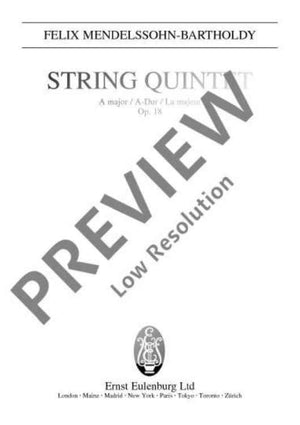 String Quintet A major in A major - Full Score