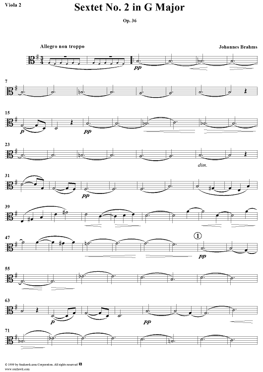 String Sextet No. 2 - Viola 2