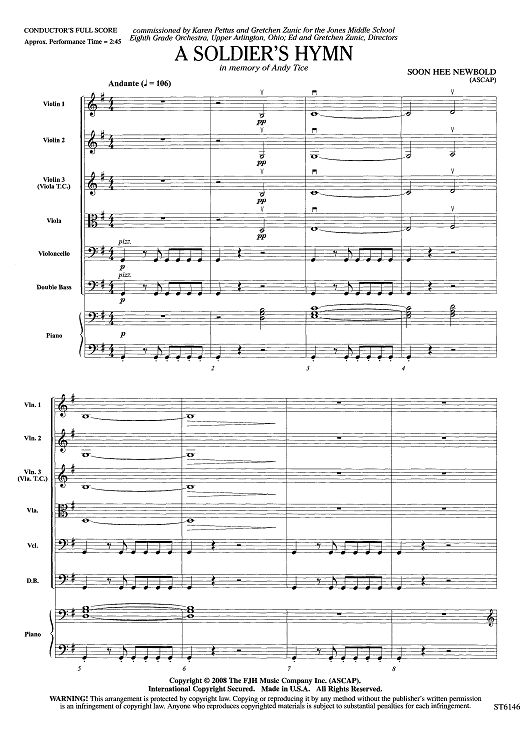A Soldier's Hymn - Score