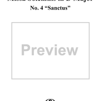 Missa Solemnis, No. 4: Sanctus