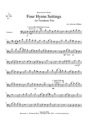 Four Hymn Settings - Trombone 1