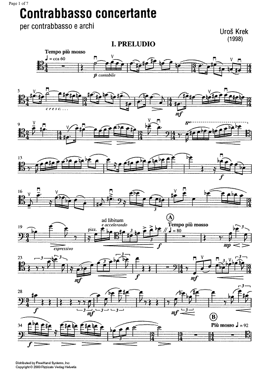 Contrabbasso concertante - Double Bass