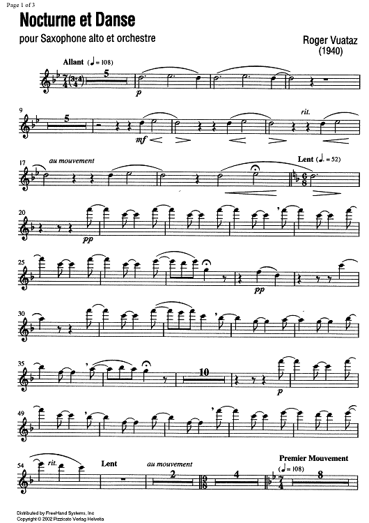 Nocturne et Danse Op.58 No. 2 - Flute 1