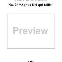 Mass in B Minor, BWV232, No. 26: "Agnus Dei qui tollis"