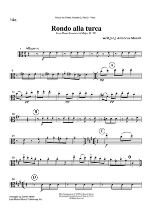 Rondo alla turca - from Piano Sonata in A Major, K. 331 - Part 2 Viola
