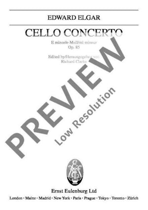 Cello Concerto E minor in E minor - Full Score