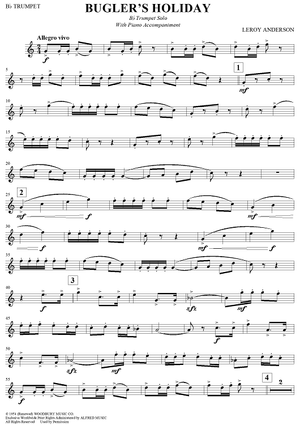 Bugler's Holiday - B-flat Trumpet