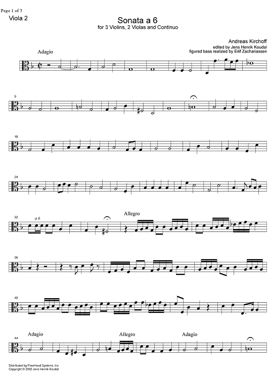 Sonata a 6 - Viola 2