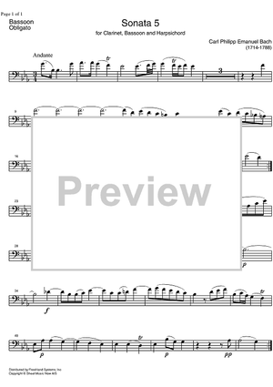 Sonata No. 5 Eb Major - Bassoon