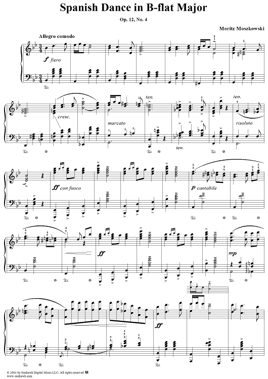 Spanish Dance in B-flat Major, Op. 12, No. 4