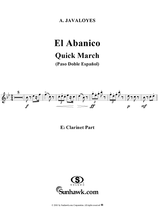 El Abanico - E-flat Clarinet
