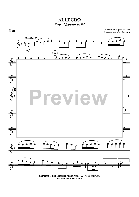 Sonata in F (Allegro) - Flute