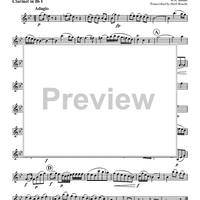 Adagio from "String Quartet 7" - Clarinet 1 in B-flat