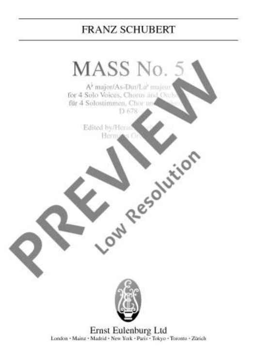 Mass No. 5 Ab major in A flat major - Full Score