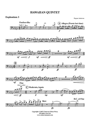 Hawaiian Quintet - Euphonium 3 BC/TC