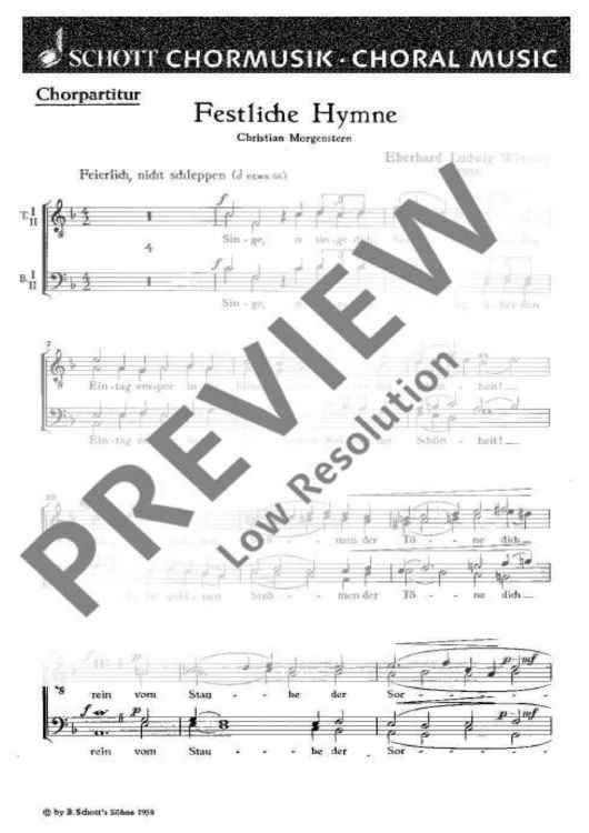 Festliche Hymne - Choral Score