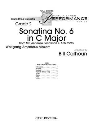 Sonatina No.6 In C Major - Score