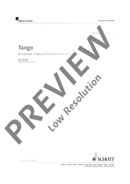 Tango - Score and Parts