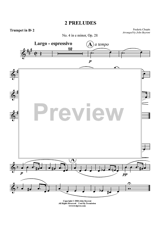 2 Preludes - Trumpet 2 in Bb