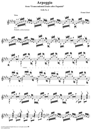 Paganini Etudes, No. 4: Arpeggio Study in E Major