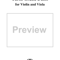 Three Grand Duets - Viola