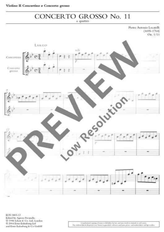 Concerto Grosso in C minor - Violin II