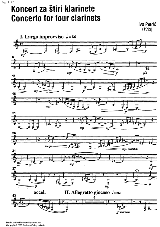 Concerto - Bass Clarinet