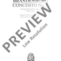 Brandenburg Concerto No. 4 G major in G major - Full Score