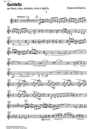 Quintetto - Clarinet in B-flat
