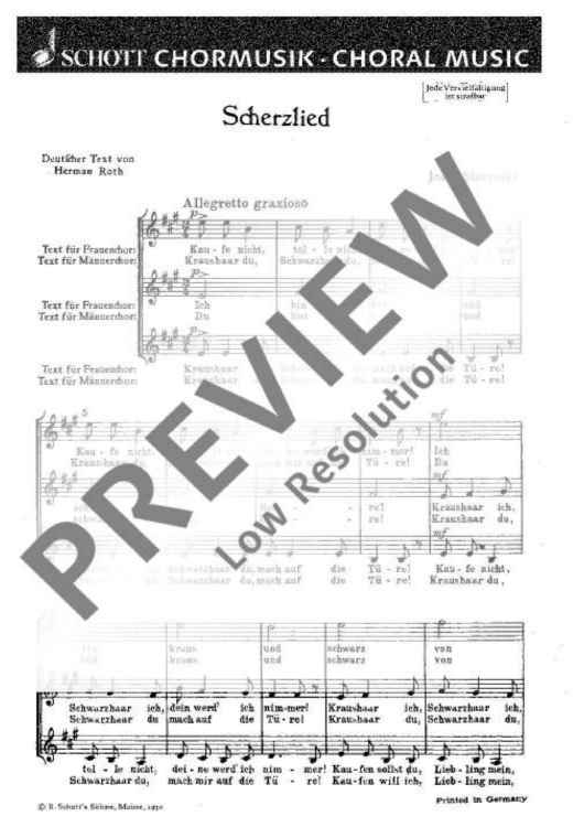Serbische Volkslieder - Choral Score