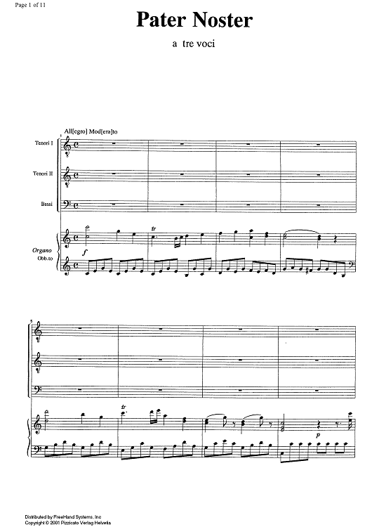 Pater Noster - Score